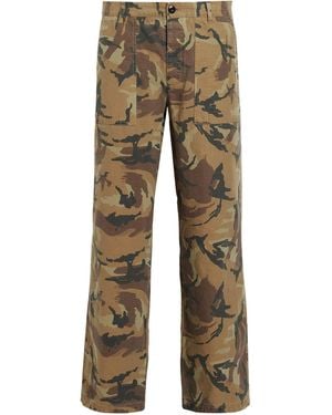 AllSaints Utilitarian Organic Cotton Pleated Pants - Natural