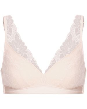 Hanro Stretch-Lace Lightly Padded Bra - Natural