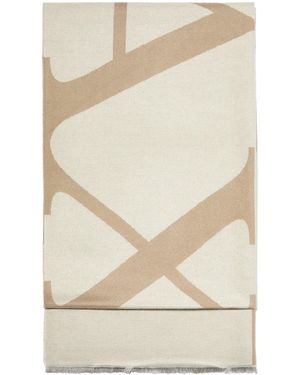 MAX&Co. Logo Scarf - White