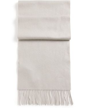 Brioni Cashmere Fringed Scarf - White