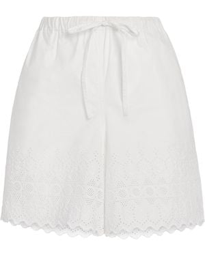 Polo Ralph Lauren Cotton Broderie Anglaise Shorts - White