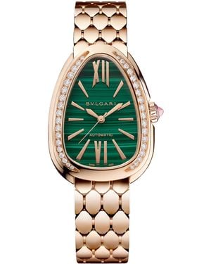 BVLGARI Rose And Diamond Serpenti Seduttori Watch - Metallic