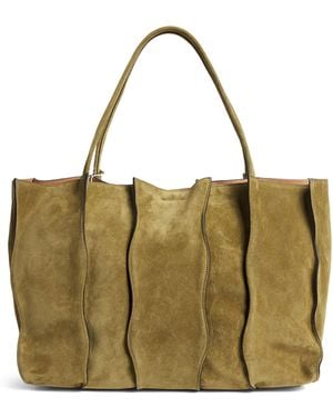 Ulla Johnson Suede Adria Tote Bag - Green