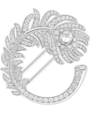 Boucheron And Diamond Plume De Paon Brooch - Metallic