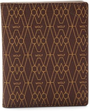 Wolf Signature Id Card Case - Brown
