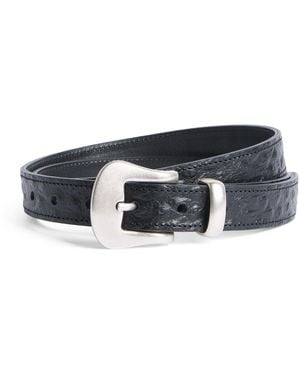 MOLEBO Leather Embossed Western Belt - Black