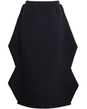 Pleats Please Issey Miyake Knitted Zig Zag Midi Skirt - Blue