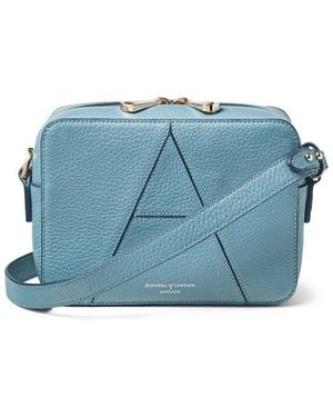 Aspinal of London Leather 'A' Camera Bag - Blue