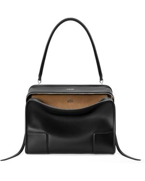 Loewe Large Leather Amazona 180 Top-Handle Bag - Black