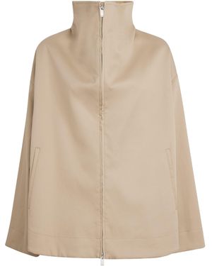 TOTEME Cotton High-Neck Country Jacket - Natural