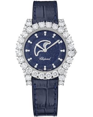 Chopard And Diamond L'Heure Du Diamant Moonphase Watch - Blue