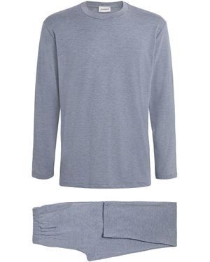 Zimmerli of Switzerland Cozy Comfort Pyjama Set - Blue