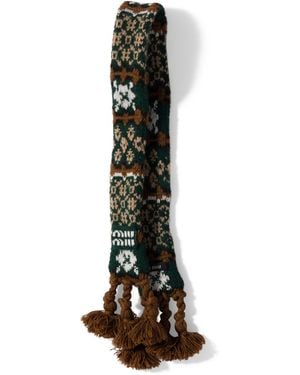 Miu Miu Wool-Cashmere Knitted Bag Charm - Black