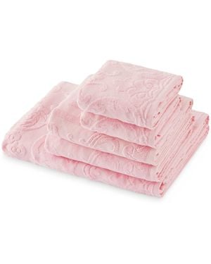 Dolce & Gabbana Set Of 5 Cotton Jacquard Bath Towels - Pink