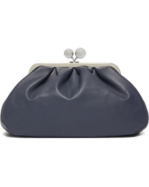 Weekend by Maxmara Medium Leather Pasticcino Clutch Bag - Blue