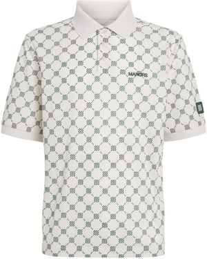 Manors Piqué Monogram Goat Polo Shirt - White