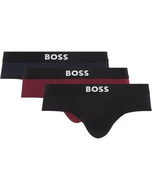 BOSS Organic Cotton Stretch Briefs - Black