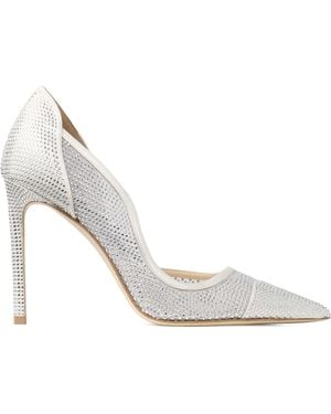 Jimmy Choo Brigitte 100 Embellished Pumps - White