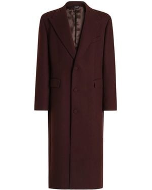 Dolce & Gabbana Wool-Blend Coat - Purple