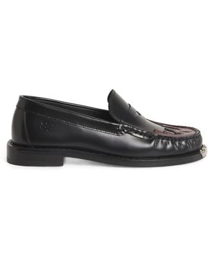 Sandro Leather Western Loafers - Black