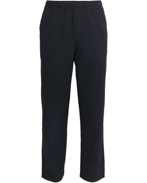 Samsøe & Samsøe Organic Cotton-Blend Jabari Straight Trousers - Blue