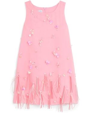 Celia Kritharioti Georgette Embellished Dress - Pink