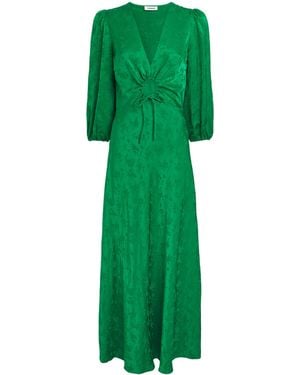 Sandro Floral Jacquard Maxi Dress - Green