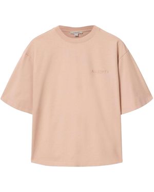 AllSaints Organic Cotton Graphic Amelie T-Shirt - Natural