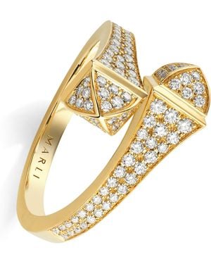 Marli New York Midi And Diamond Cleo Ring - Metallic