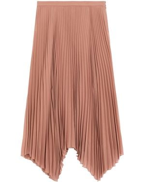 Valentino Chiffon Pleated Midi Skirt - Pink