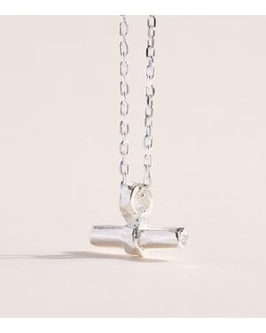 The Ouze Sterling T-Bar Necklace - Natural