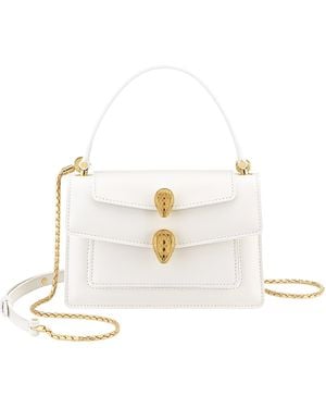 BVLGARI X Alexander Wang Leather Serpenti Multi-Wear Bag - White