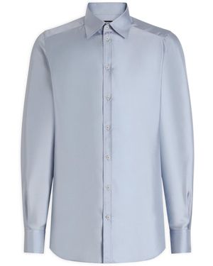 Dolce & Gabbana Silk Dress Shirt - Blue