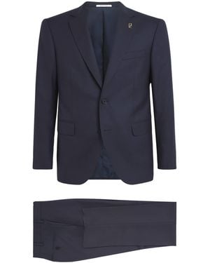 Pal Zileri Wool Herringbone Vicenza 2-Piece Suit - Blue