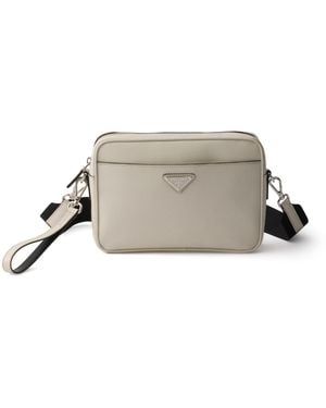 Prada Leather Cross-Body Bag - Grey