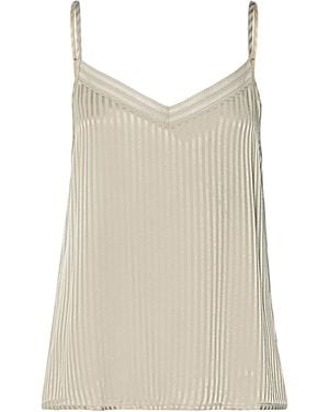 Hanro Stripe Cami Pajama Top - Natural