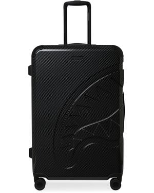Sprayground Hard-Shell Sharkitecture Check-In Suitcase - Black