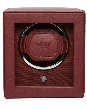Wolf Cub Watch Winder With Cover - Red