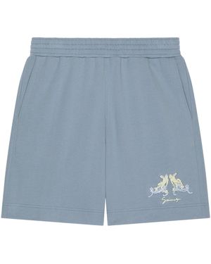 Givenchy Cotton Hubert Objects Shorts - Blue