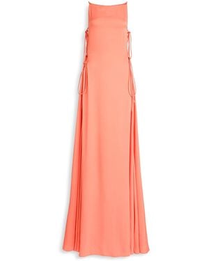 Alaïa Cady Tied Maxi Dress - Pink