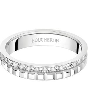Boucheron And Diamond Quatre Wedding Band - Metallic