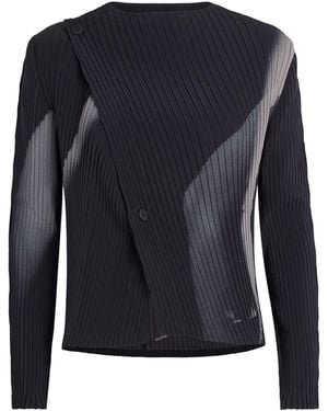 Issey Miyake Hands Of Lover Pleats Cardigan - Blue