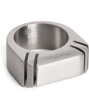 Rick Owens Cut Bevelled Ring - Grey