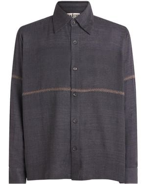 Kartik Research Silk Rabari Shirt - Grey