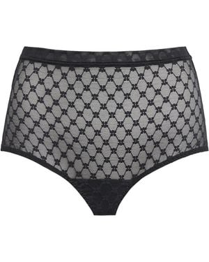 Simone Perele Lace Plume Control Briefs - Grey