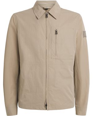 Belstaff Gabardine Grid Overshirt - Natural