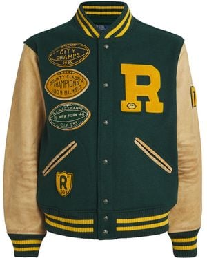 Polo Ralph Lauren Wool-Blend Letterman Jacket - Green