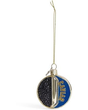 Harrods Caviar Tin Tree Decoration - Blue