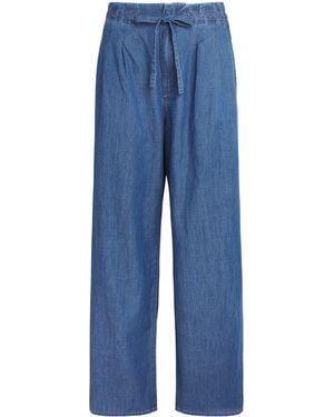 PAIGE Drawstring Ingrid Wide-Leg Jeans - Blue