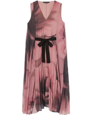 Marina Rinaldi Pleated Midi Dress - Pink